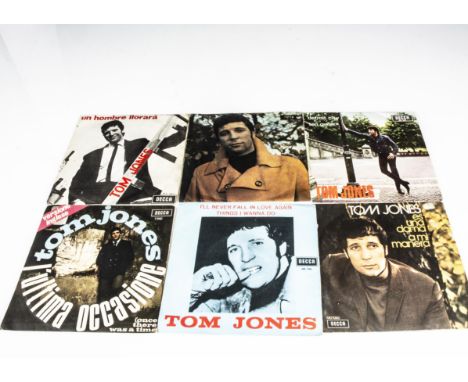Tom Jones 7" Singles, approximately seventy-five singles from Spain, Yugoslavia, Portugal, Turkey and Italy with titles inclu