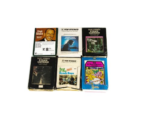 8 Track Cartridges, approximately thirty 8 track tapes with artists including The Beatles, The Rolling Stones, The Beach Boys