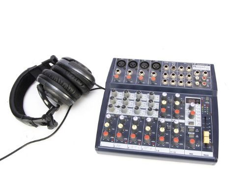 Soundcraft Mixing Desk, a Soundcraft Notepad 124FX mixing console, power pack (loose cover), leads, instruction booklet  RE 5