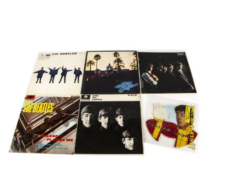 Beatles LPs Plus, small collection of albums and Picture Disc comprising three original UK Mono Beatles Albums - all Yellow /