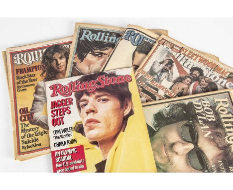 Rolling Stone Magazines 1977 - 1985, thirty-five copies of Rolling Stone Magazine from 1977 to 1985 comprising: 1977 (230,232