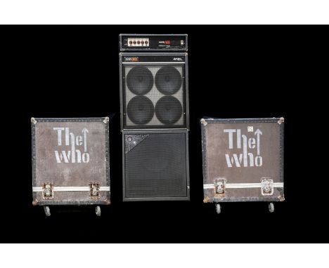 The Who / John Entwistle Bass Equipment, John Entwistle's Bass Rig From the 1970s / 1980s comprising a SUNN 412L cabinet (4 x