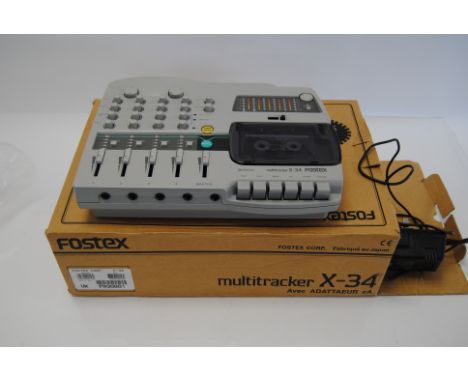 Fostex Multitrack Recorder, a Fostex multitracker X-34 (4 track simultaneous recorder cassette tape) - Excellent condition in