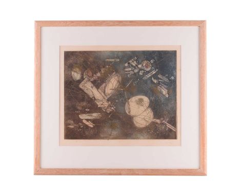Roberto Matta (1911-2002) Chilean/ Italian, from the 'Gold Series', 1965, etching on paper, 38 cm x 47 cm with margins, monog
