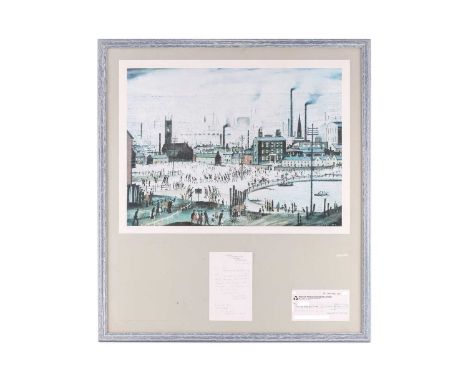 Laurence Stephen Lowry RA (1887-1976) British, 'An Industrial Town', limited edition print signed in pencil, numbered 11/500,