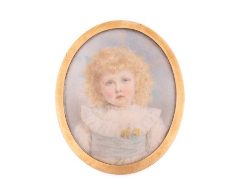 Annie Howard (late 19th/early 20th century), miniature portrait of Jan. S. Constable Maxwell, aged three years, May 1894, min