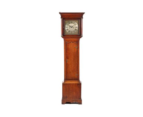 Nathanial Kirk of Kibworth (Market Harborough, Leicestershire); A George III oak-cased 8-day longcase clock with brass (31 cm