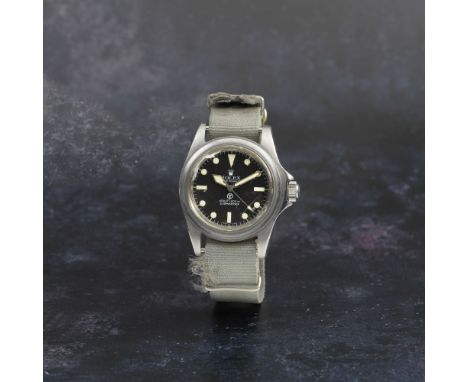 Rolex. A rare stainless steel Military automatic wristwatch issued to the Royal NavyModel: Military SubmarinerReference: 5513