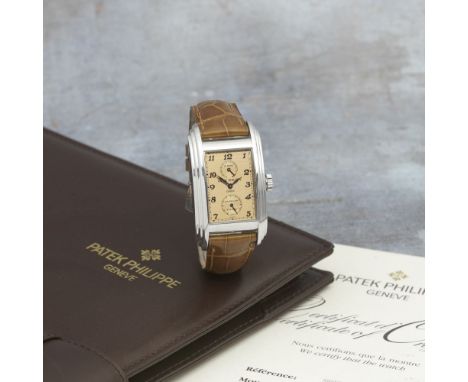 Patek Philippe. A fine platinum manual wind 10-day tourbillion rectangular wristwatchModel: 10-Day TourbillonReference: 5101P