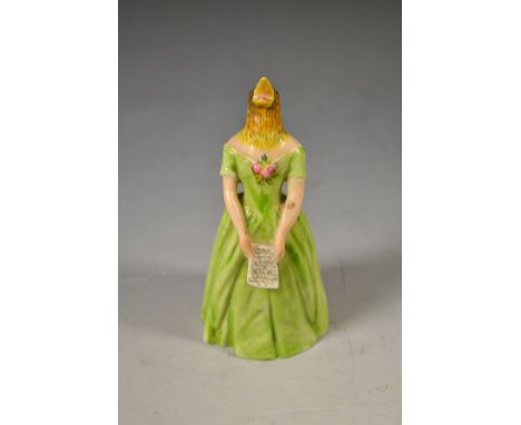 A Royal Worcester candle snuffer, as a woman with birds head