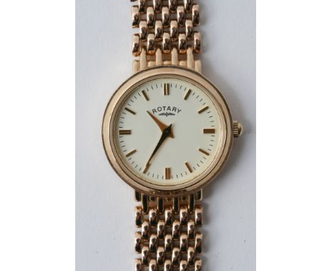 A ladies 9ct gold cased Rotary wrist watch in a fitted box with paperwork. Working order