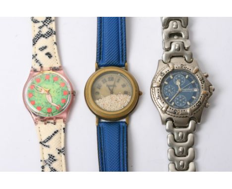 A Krug-Baumen gents Chronomaster watch a fossil watch and a swatch (3) 