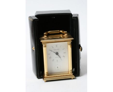 A Churchill Quartz carriage clock in original presentation travelling case