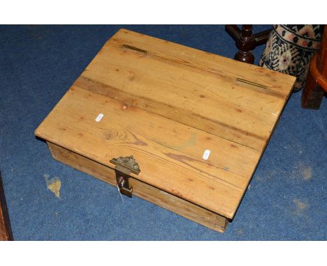 A PINE TABLE TOP LEDGER DESK