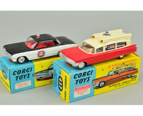 A BOXED CORGI TOYS OLDSMOBILE SUPER 88 SHERIFF'S CAR, No.237, complete and in very lightly playworn condition, with a boxed C