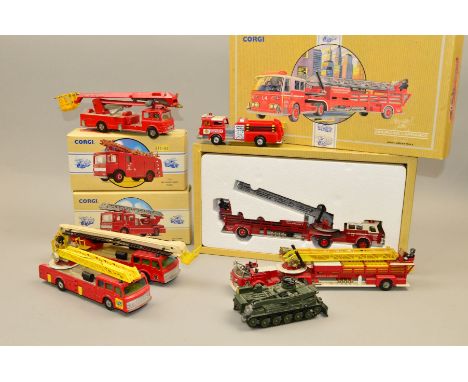 A COLLECTION OF BOXED AND UNBOXED CORGI AND CORGI CLASSICS FIRE ENGINE MODELS, to include boxed Corgi Classics American La Fr