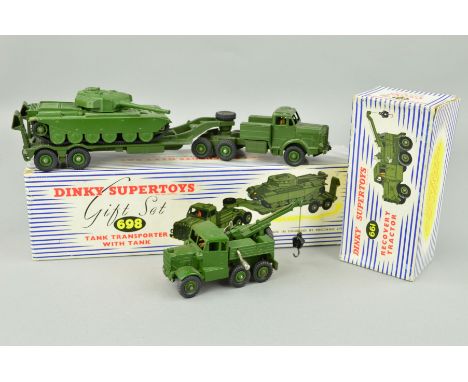 A BOXED DINKY SUPERTOYS GIFT SET, No.698, complete and in lightly playworn condition with only minor paint loss and wear, in 