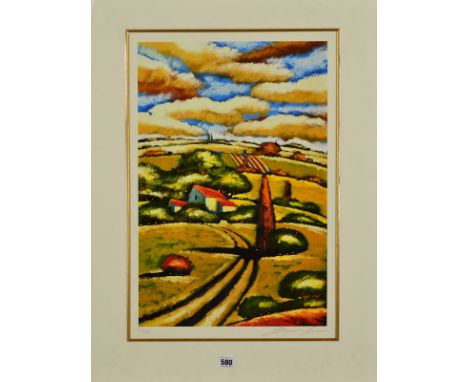SERGEY CHEREP (1969 RUSSIAN) 'PANORAMIQUE III', a stylised French landscape, limited edition print 27/250, signed in pencil, 