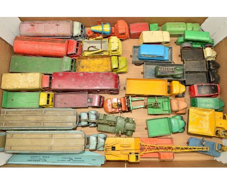 A QUANTITY OF UNBOXED AND ASSORTED PLAYWORN DINKY TOYS DIECAST VEHICLES, to include Supertoys Foden Tankers, No.504 and 942, 