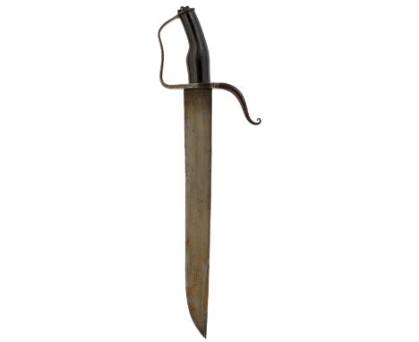 A COPY OF A CONFEDERATE LARGE BOWIE KNFE, 36cm clipped back blade, marked to appear as if constructed from a file, characteri