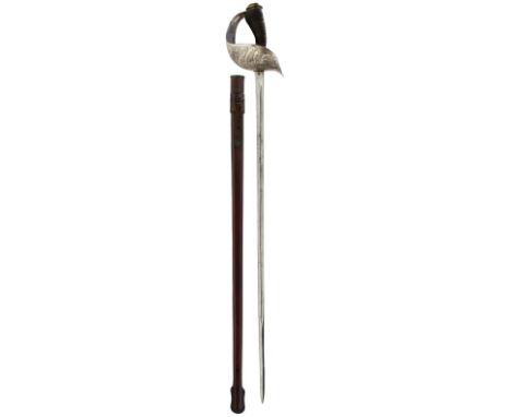 A 1912 PATTERN CAVALRY OFFICER'S SWORD, 88cm blade by BOYTON & SON, etched with scrolling foliage, crowned GR cypher and Roya