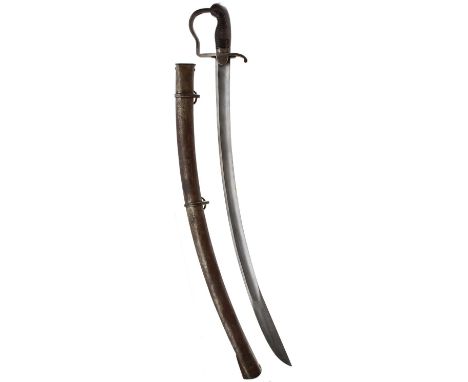 A MODEL 1811 PRUSSIAN CAVALRY TROOPER'S SWORD OR BLUCHER SABEL, 82.5cm curved blade stamped 565 on the back edge above the fo