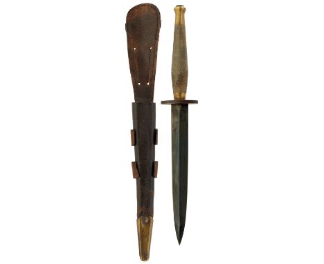 TWO FAIRBAIRN SYKES 2ND PATTERN TYPE COMMANDO KNIVES OR DAGGERS, one by Wilkinson Sword and both marked with the F-S emblem, 