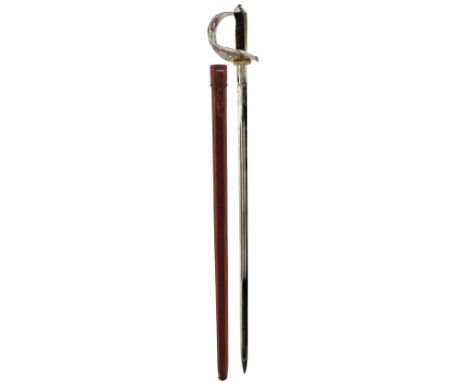 A GVR HIGHLAND REGIMENTS FIELD OFFICER'S SWORD, 83.5cm double fullered clean broadsword blade by GAUNT & SON, etched with scr