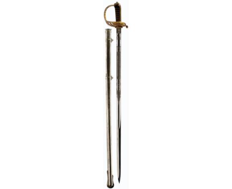 A SCARCE AND GOOD EXAMPLE OF THE ROYAL MILITARY ACADEMY PRESENTATION SWORD, 83.5cm pristine blade by Wilkinson, serial no. 28