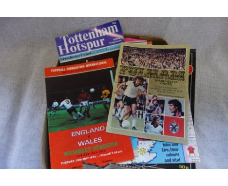 A COLLECTION OF FOOTBALL PRINTED EPHEMERA, to include England v German Democratic Republic 1970 at Wembley, Arsenal programme