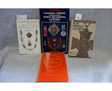 T CARTER &amp; W H LONG ; 'WAR MEDALS OF THE BRITISH ARMY 1650-1891, A&amp;A Press reprint 1972, and three other books on med