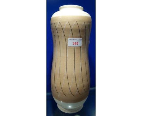 POOLE POTTERY; A FREEFORM PEANUT VASE, 'PRB' pattern, painted by Gwen Hoskins, 33cm high