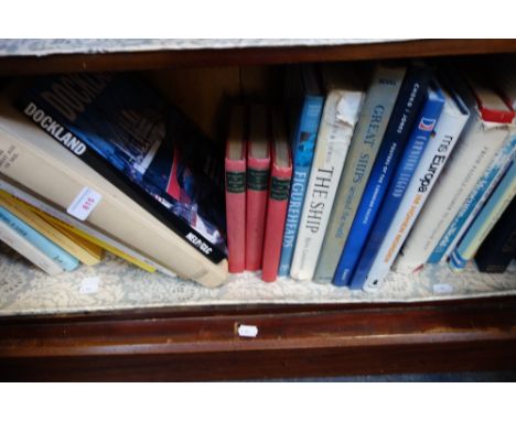 BOOKS OF NAUTICAL INTEREST (one shelf)