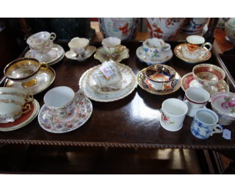 A DRESDEN FLORAL ENCRUSTED CABINET CUP AND SAUCER and other decorative continental cups and saucers