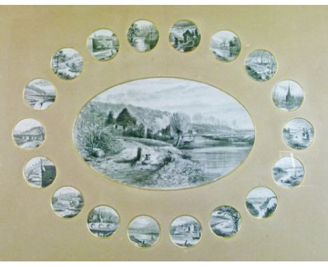 Late 19th Century English School - A display of En-grisaille watercolours - Views in Bristol, Bath and their environs compris