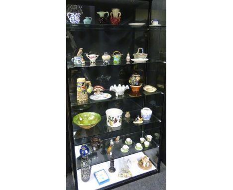 A large collection of ceramics and pottery, to include Portmerion Botanic Garden pottery bowl/planter, musical tankard, lustr