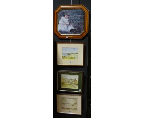 Jim Anderson'Iona'Watercolour, signed lower left, 18 x 23cm, together with various other pictures and prints, to include Jane