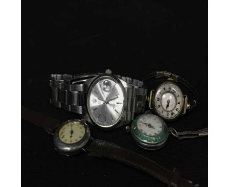 LOT OF VINTAGE WRIST WATCHESincluding some silver examples 