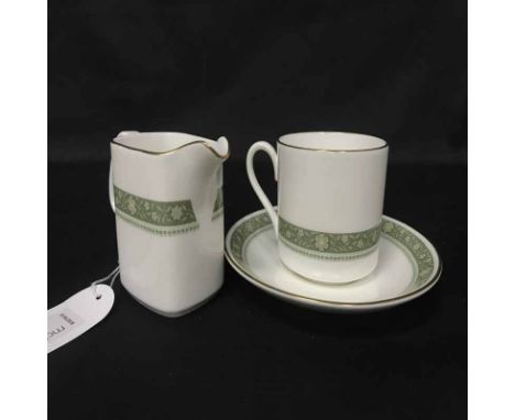 ROYAL DOULTON 'RONDELEY' DINNER AND TEA SERVICE comprising six dinner plates, six dessert plates, six soup bowls, six side pl