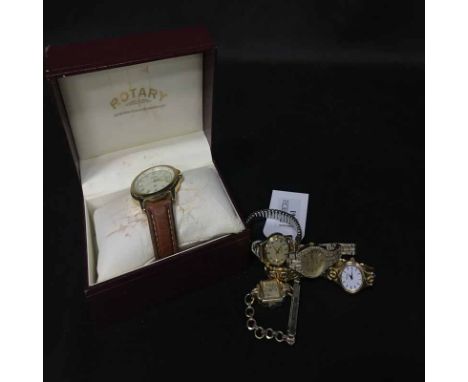 GENTLEMANS ROTARY WRIST WATCH along with four ladies bracelet watches 