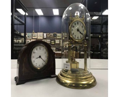 VINTAGE GERMAN ANNIVERSARY CLOCK30cm in height and one other clock