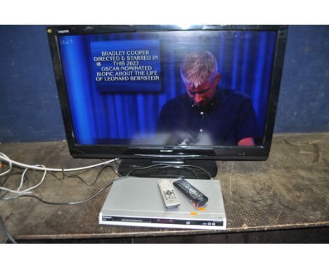 A SHARP LC-37D44E-BK 37in TV WITH REMOTE, and a Panasonic DVD player with remote (both PAT pass and working)