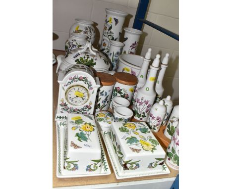 A COLLECTION OF PORTMEIRION 'BOTANIC GARDEN' CERAMICS, comprising a lidded tureen, a butter dish, a cheese dish, two olive oi