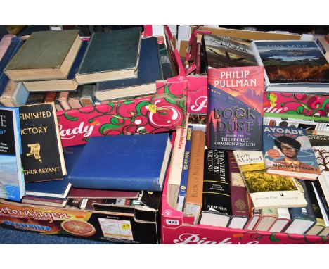 SIX BOXES OF BOOKS to include a quantity of British and natural history titles to include authors Simon Schama, Joe Cornish, 