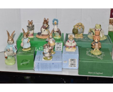 ELEVEN BESWICK BEATRIX POTTER FIGURES, comprising Mr Alderman Ptolemy BP-3b backstamp, Tailor of Gloucester BP-3a (ear chippe