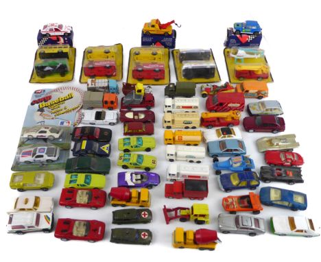 A collection of Husky Toys and Corgi Juniors diecasts - 1960s-90s, including two boxed Corgi Baseball Collector Cars (M, blis