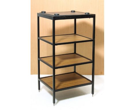 A hi-fi stand by Apollo Support Systems - with four removable, reversible shelves (one side black ash, the other walnut-effec