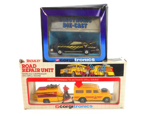 A Corgi Toys diecast Corgitronics 1007 Land Rover Road Repair Unit - in the original box (M, box F-G); together with a Corgit