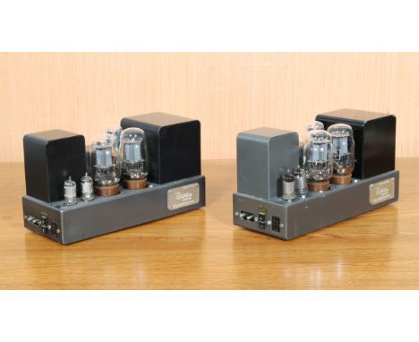 Two The Quad II Amplifier mono block valve amps - serial numbers 3282 and 15402, no cables, untested.