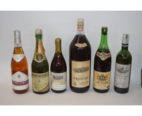 12 bt assorted viz 1 bt each: Concorde Raspberry Wine, 1987 Dingac Red Wine (Dubrovnik), Cuvee Louis Philippe, Pink Lady Spar